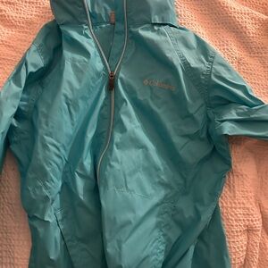 Columbia Teal Windbreaker Jacket